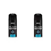 ABOVE Black Series Marine - Body Spray - Woody Fragrance - Notes of Tangerine, Mint, and Violet Leaves - Control Underarm Wetness - Leaves You Dry All Day - No Stains - 2.12 oz (Pack of 2)