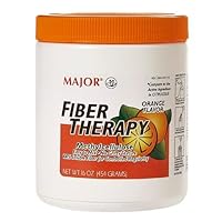 Fiber Therapy Easy to Mix Non-Gritty Texture Orange Flavor Methylcellulose 100% Soluble Fiber for Controlled Regularity - 16 Oz