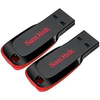 SanDisk Cruzer 16GB (8GB x 2) Cruzer Blade USB 2.0 Flash Drive Jump Drive Pen Drive Sdcz50 - Two Pack