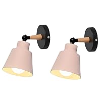 Set of 2 Wall Light Fixtures Nordic Wall Sconce Lamps Macaron Edison Copper Lamp Holder Aisle Lights Corridor Lamp Bedside Reading Light E27,Pink