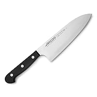 Deba Knife 7 Inch Stainless Steel. Japanese Sharp Knife for Fish, Meat and Vegetables. Ergonomic Polyoxymethylene Handle and 170mm Blade. Series Universal. Color Blac