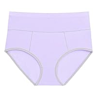 Womens Cotton Underwear High Waist Stretch Briefs Soft Breathable Underpants Ladies Full Coverage Panties Plus Size
