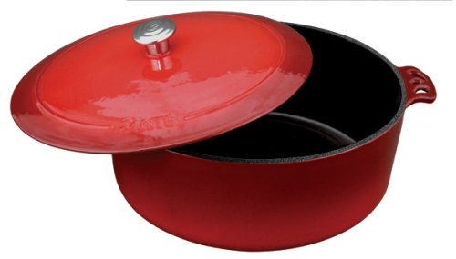 Sante 6 Quart Pot with Lid, Enamel Cast Iron With Non Stick Interior