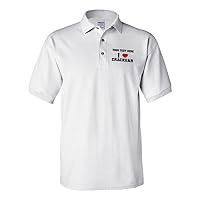 Custom Polo Shirts for Men I (Love) Crackgar Red Heart Sports Lovers Cotton