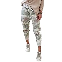 Dokotoo Womens Fashion Casual Drawstring Elastic Waist Cotton Jogging Jogger Pants with Pockets