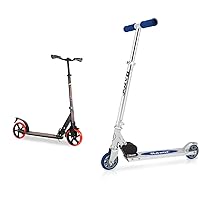 LaScoota Kick Scooter for Adults & Teens. Perfect for Youth 12 Years and Up and Men & Women & Razor A Kick Scooter for Kids - Lightweight, Foldable, Aluminum Frame, and Adjustable Handlebars