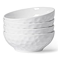 Soup Bowls, 7 Inch 38 oz Oatmeal Bowls, Kitchen Bowl Set, Microwave and Dishwasher Safe, Scratch Resistant, Set of 4