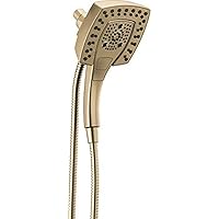 Delta Faucet 5-Setting In2ition 2-in-1 Dual Hand Held Shower Head with Hose, Gold Shower Head Handheld Combo, Magnetic Docking Handheld Shower Head, 2.5 GPM, Champagne Bronze 58474-CZ25