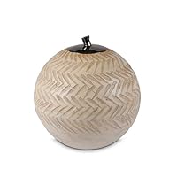 Hand Made Cremation urn for Ashes Almost White | This Hand Made Cremation urn for Human Ashes Almost White is Made in a Modern Pottery Where The Craft and Love for The Work Stands Central.
