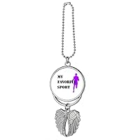 Like Sports Fitness Balanced Run Silver Wing Car Pendant Decoration