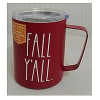 by Magenta Fall Y'all Solid Burgundy Maroon Stainless Steel Insulated Mug With Lid 12 oz, Red, One Size