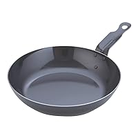 Endo Shoji AHL94022 Commercial Iron Black Leather Thick Frying Pan for Ovens, 8.7 inches (22 cm), Induction Compatible, Iron, Made in Japan