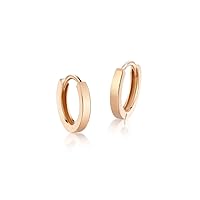 CHOW SANG SANG 18K Rose Solid Gold Hoop Earring for Women 91115E
