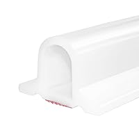 Duzzy 67 Inch Collapsible Shower Threshold Water Dam, Silicone Shower Water Stopper Barrier, Ideal for Wheelchair Accessible, Suitable for Accessibility ADA Handicap Showers Bathroom(5.6 Ft, White)
