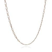 Rose Gold Plated 2MM Link chain necklace, Delicate dainty rose gold necklace for women men, Everyday simple chain, 16-30 inch Available