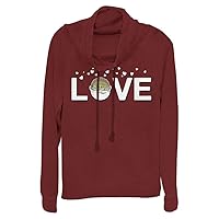 STAR WARS Mandalorian Love with The Child Women's Cowl Neck Long Sleeve Knit Top