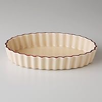 Romantic Range Oval 7″ Pie Plate, 7.3 x 4.5 x 1.3 inches (18.5 x 11.5 x 3.2 cm), 9.8 oz (280 g), Oven Wear, Hotel, Restaurant, Cafe, Western Tableware, Restaurant, Commercial Use