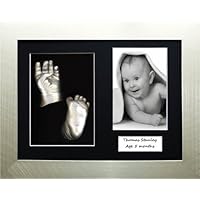 3D Baby Casting Kit, Silver Frame / Black 3 hole mount / Metallic Silver Paint by BabyRice