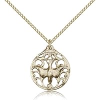Holy Spirit Pendants - Gold Plated Holy Spirit Pendant Including 18 Inch Necklace