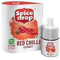 Spice Drop Red Chillies(Lal Mirch) Natural Extract | 100% Natural | For Curries, Gravies & Gourmet Dishes | 0.17oz (180 drops) | Natural Herb Extract | Authentic Flavor And Color | Vegan | Keto & Paleo Friendly | Non-GMO | Squeeze, Drop And Stir
