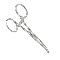 SURGICAL ONLINE 3.5Curved Hemostat Forceps - Stainless Steel Locking Tweezer Clamps - Ideal Hemostats for Nurses, Fishing Forceps, Crafts and Hobby