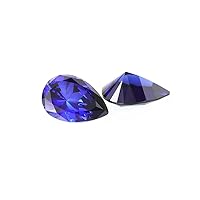 Sapphire Pear Shaped Faceted Gemstone Teardrop Cut Sapphire Gem Multiple Sizes to Choose AC86S