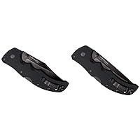 Recon 1 Folder Clip Pt. 4In Bold 9-3/8In Overall Folding Camping Knives, Black & Recon 1 Series Tactical Folding Knife with Tri-Ad Lock and Pocket Clip