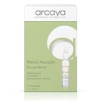 Arcaya Retinol Avocado Facial Ampoule for Dry Skin - Hydrate, Smooth, and Renew with Vitamin A-retinol and Avocado Oil, Perfect for Skin Cell Regeneration, Vegan, Cruelty-Free 5x2ml