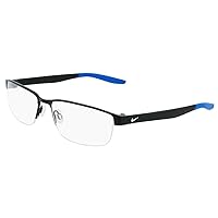 NIKE Eyeglasses 8138 008 Satin Black/Racer Blue