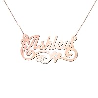 14K Gold Personalized Name Necklace with Diamond Accent by JEWLR
