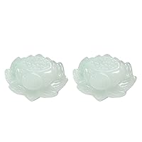 Lotus Flower Pendant Grade A Jade Natual Type A Stone Jade Burma Jadeite Carving Lotus Pendant Bracelet Charm Animal Charm