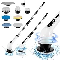 Electric Spin Scrubber, Shower Scrubber, Electric Scrubber for Cleaning Bathroom, Shower Scrubber with Long Handle, Cordless Cleaning Brush, Power Scrubber 2 Speeds