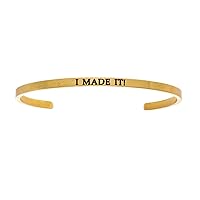 Intuitions Stainless Steel Yellow Finish i Made It! Cuff Bangle