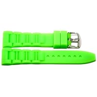 22MM NEON Green Silicone Rubber Composite Sport Watch Band FITS Fossil & Others