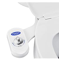 Bidet Fresh Water Spray Non-Electric Mechanical Self Cleaning Nozzles White for Toilet Attachment Easy to Install
