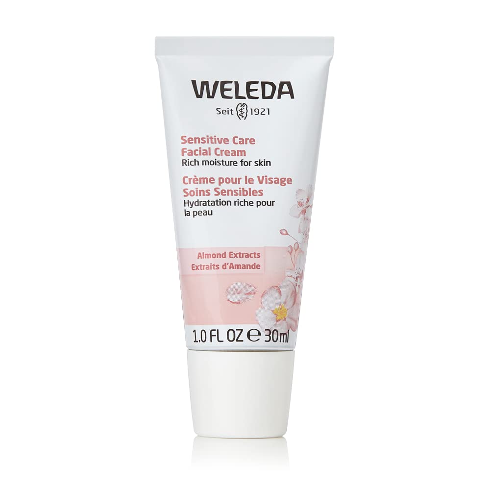 Weleda Sensitive Care Face Cream, 1 Fluid Ounce, Fragrance Free, Plant Rich Moisturizer with Sweet Almond Oil