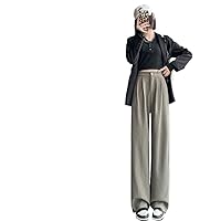 Women's Straight high-Waisted Wide-Leg Trousers