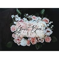 Guest Book: Dark and elegant themed guest book for parties and celebrations | Showers, weddings and anniversaries | Blank facing pages for a clean look Guest Book: Dark and elegant themed guest book for parties and celebrations | Showers, weddings and anniversaries | Blank facing pages for a clean look Paperback