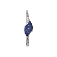 Titan Raga Bracelet Dress Watch with Swarovski Crystals - Quartz, Water Resistant - Silver Band and Blue Dial