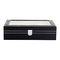 10 Slots Retro PU Watch Box Case Organizer Display for Men Women, Brilliant PU Box with Soft Leather