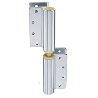 Harris Hardware 28460-B Aluminum Hinge for Toilet Partition Door, 1 Pair for 1 in. Door & 1 in. Pilaster, Bright Anodized Finish