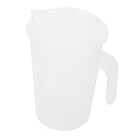 BESTOYARD 1pc Graduated Dispensing Cup Glass Tea Pitcher Lemonade Dispenser Scale Measuring Cup Thermal Pitcher Milk Water Jug Transparent Measure Cup Pp With Cover Measuring Spoon