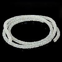 1m/Resin Drill Hose Diameter 7mm Diameter 2mm Soft Tube Cord Rope String with Rhinestone Jewelry Make Necklaces Bracelets DIY - (Color: White AB Color)