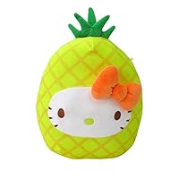Squishmallow Official Kellytoy Sanrio Squad Squishy Stuffed Plush Toy Animal (Hello Kitty (Pineapple), 8 Inch)
