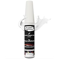 Super White Scratch Repair Pen, Touch Up Paint compatible with Toyota 040 Super White Color, Scratch Remover for Cars, Repairs Car Paint Chips & Scratches, Single-stage Paint, 15ml