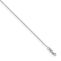 14k White Gold 1.3mm Nautical Ship Mariner Anchor Chain Necklace 20 Inch Jewelry Gifts for Women