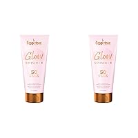 Glow with Shimmer Sunscreen Lotion SPF 50, Water Resistant Sunscreen, Broad Spectrum SPF 50 Sunscreen, 5 Fl Oz Bottle (Pack of 2)