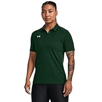 Under Armour Tech Team Womens Short Sleeve Polo Shirt 2XS Forest Green-White