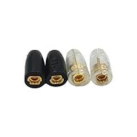 MMCX Male Pin Plug Jack for Shure SE215 SE535 UE900 Headphone DIY Connector Audio Video Cable Adapter 4Pairs（2Black+2Transparent）