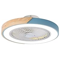 Intelligent Ceiling Fan with Light, Used for Kitchen, Dining Room and Bedroom Decoration, Enclosed Low Profile Fan Light 50cm Silent Invisible Fan